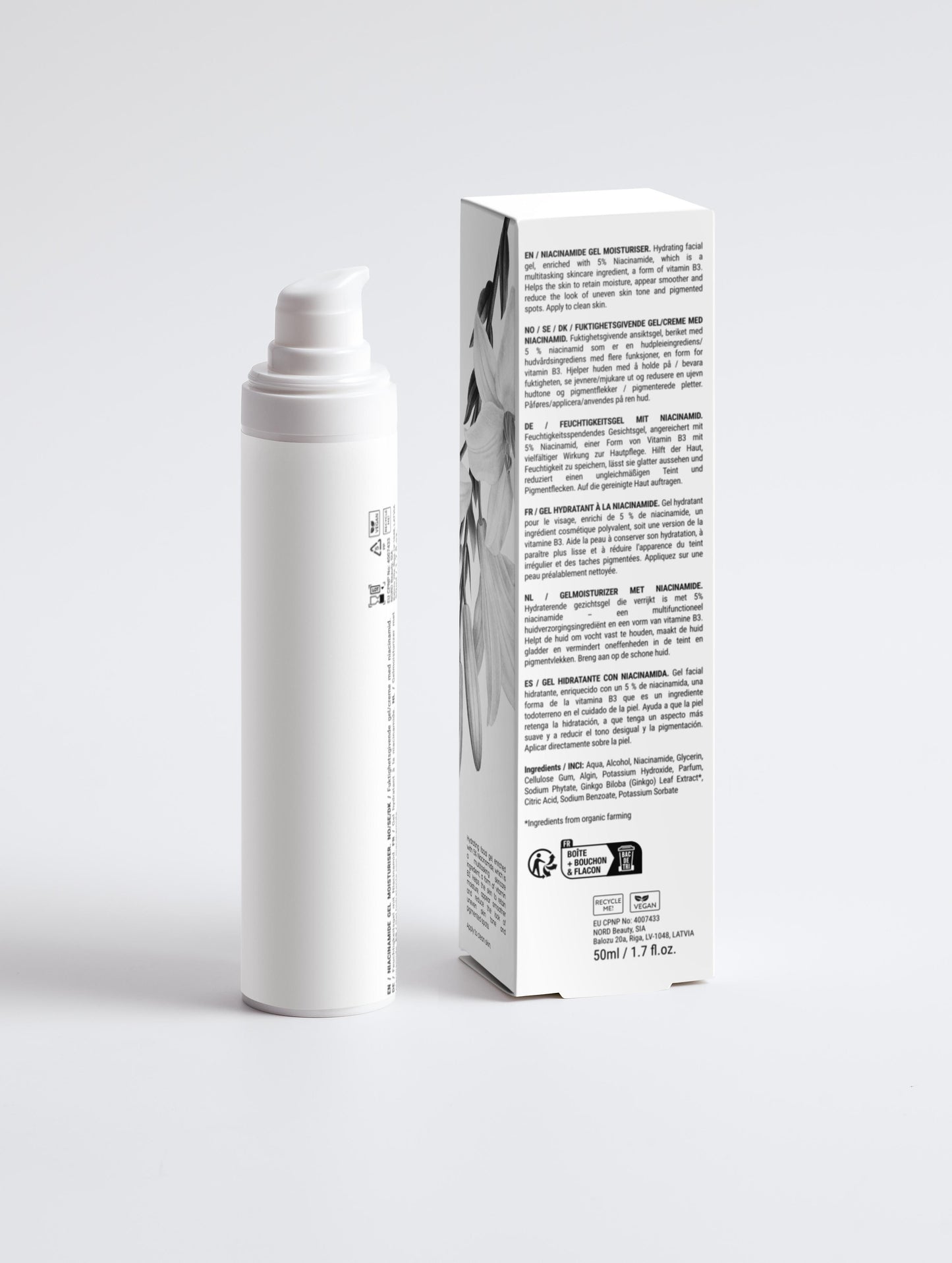 Gel idratante alla niacinamide
